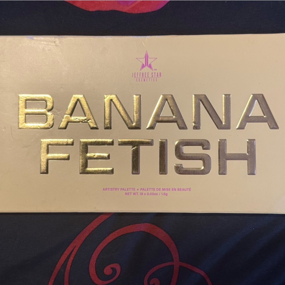 Jeffree Star 'Banana Fetish' Eyeshadow Palette - Cream & Gold Lettering